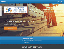 Tablet Screenshot of metroankle.com